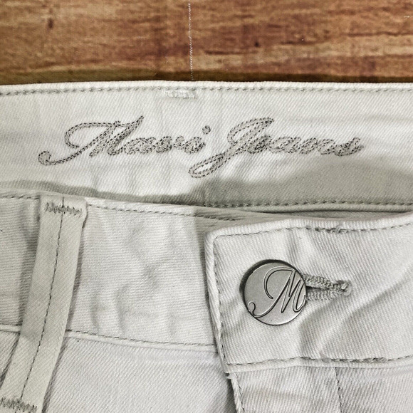 Mavi Women's Adriana Ankle Mid Rise Super‎ Skinny Stretch Size 27 White Frayed - Picture 7 of 11